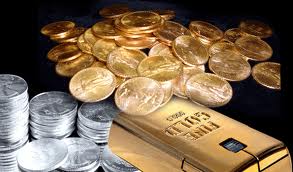 Monedas de oro y plata, con valor intrínseco real